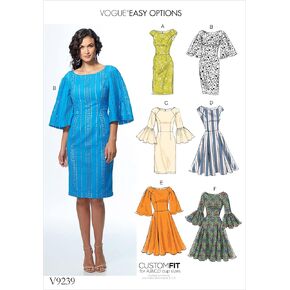 Vogue Patterns Misses' Princess Seam Dresses, 14-16-18-20-22", Green