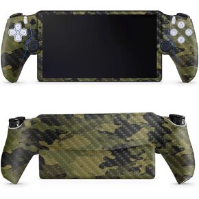 Carbon Fiber Gaming Skin Compatible with PS5 Portal Remote Player - American Flag - Premium 3M Vinyl Protective Wrap Decal Cover - Easy to Apply | Crafted in The USA by MightySkins