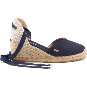 VISCATA Gava Canvas Wedge Handmade 2 ½" Heel Women's Sandals with Breathable Cotton Canvas V-cut Vamp and 100% Natural Jute Midsole for all Casual Occasions in Saudi Arabia