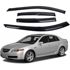 Fits for Acura TL 04-08 Acrylic Safe Smoke Window Visor Set - Sun, Rain, and Vent Protection, 4-Piece Window Deflector Guard Kit