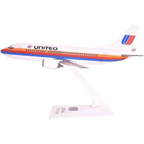Flight Miniatures United (76-93) 737-300 1:180 Scale - Plastic Snap-Fit Model Airplane - Collectible Replica of United Airlines Aircraft - Part #ABO-73730F-003
