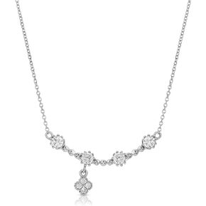 Station Necklace for Women, 18k Gold Vermeil Sterling Silver Necklace with Natural Gemstones, Trendy Gifts and Necklaces for Her | Perfect for Teens & Women