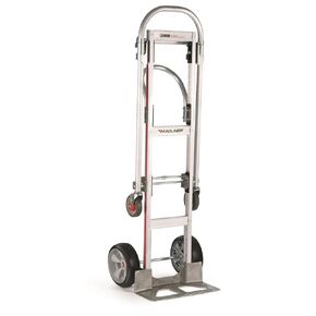 Magliner GMK81UAE Convertible Hand Truck, Interlocked Microcellular Wheels, 500 lb Load Capacity, 55-3/4" Length x 21" Width x 61" Height