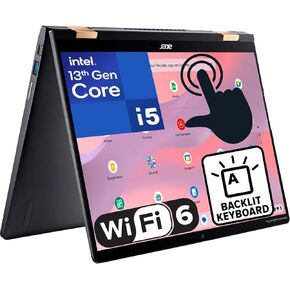Acer Chromebook Spin 714 14" Touchscreen FHD+ 2-in-1 Laptop, 13th Gen Intel 10-Core i5-1335U (Beat i7-1270P), 8GB LPDDR4X RAM, 512GB PCIe SSD, WiFi 6, Bluetooth 5.2, Backlit Keyboard, Chrome OS, BROAG