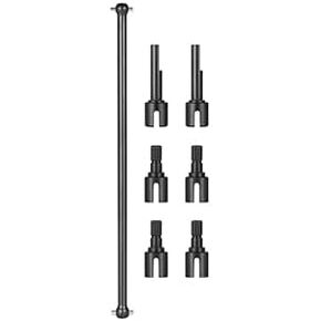 Aluminum Center Drive Shaft Driveshafts with Drive Cup for 1:10 Tamiya Hotshot 58391 RC Upgrade (Black)