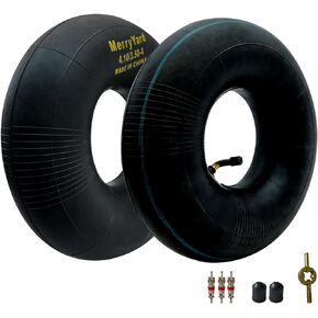 2-Pack of 4.10/3.50-4" Inner Tubes,TR87 Bent Valve Stem,High air tightness,Heavy Duty Replacement for Hand Truck,Wheelbarrows,Mowers,Utility Wagon,and More-for 410/350-4 Wheel