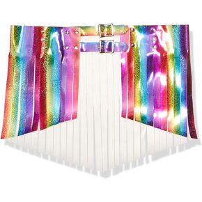 Daisy corsets Women's Rainbow Glitter Fringe Mini Skirt