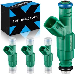 Upgraded Fuel Injectors 0280156193 High Performance Fits for:-Mazda 3 2.3L L4 2004 2005, for:-Mazda 5 2.3L 2006 2007, for:-Mazda 6 2.3 L 2003 2004 2005, 842-12320 84212320 (4 Pcs)