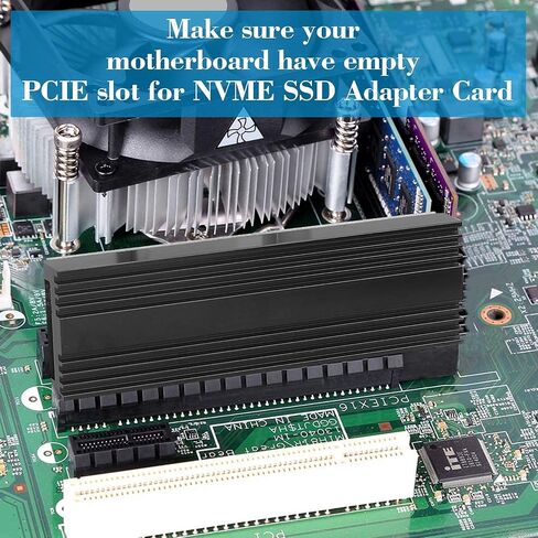 NVMe M.2 SSD to PCIe X4/X8/X16 Card with Aluminum Heat Sink, M.2 to PCIe NVMe SSD Adapter Card in Saudi Arabia