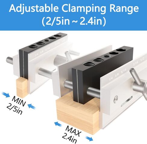 مجموعة أدوات الرقصة ذات التمركز الذاتي من Jig Accessories، مجموعة 6 بطانات دليل الحفر، مجموعة حفر البسكويت للثقوب المستقيمة، أدوات وصلات تحديد موقع الأعمال الخشبية بعرض قابل للتعديل in Saudi Arabia
