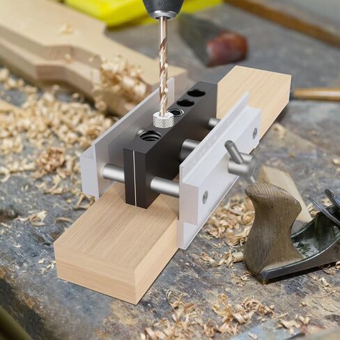 مجموعة أدوات الرقصة ذات التمركز الذاتي من Jig Accessories، مجموعة 6 بطانات دليل الحفر، مجموعة حفر البسكويت للثقوب المستقيمة، أدوات وصلات تحديد موقع الأعمال الخشبية بعرض قابل للتعديل in Saudi Arabia
