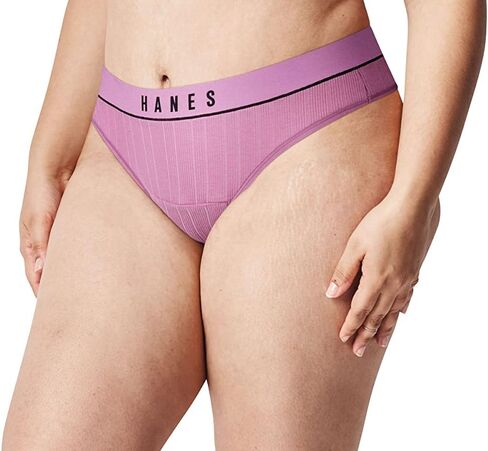 Hanes Women's Retro Rib Thong Underwear, 3-Pack in Saudi Arabia