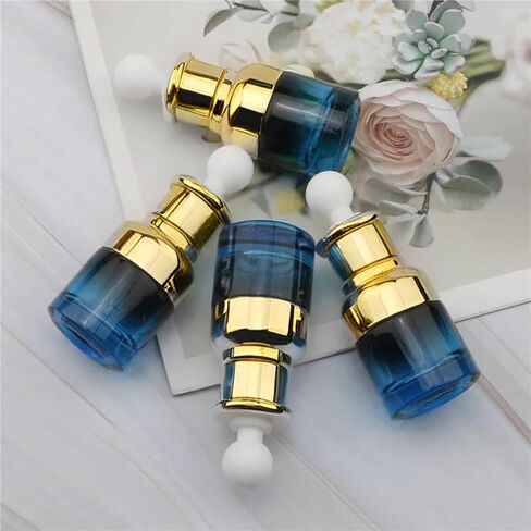 Luxury Clear Glass Dropper Bottles - Thick 1oz (30ml) Leakproof Eye Dropper Bottles for Essential Oils, Perfumes, Face Serums, Beauty & Personal Care, Tinctures, Travel (4-Set Silver) in Kuwait