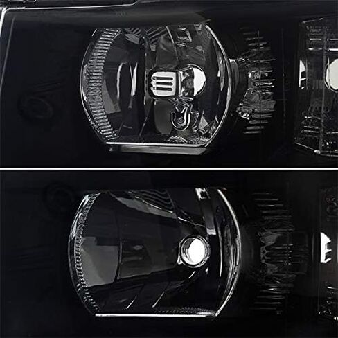 AKKON - من أجل 2007-2013 2014 Chevy Silverado استبدال زوج المصابيح الأمامية للسائق/الراكب، شعاع منخفض: H11، شعاع عالٍ: 9005، مجموعة مصابيح السيارة، غطاء من الكروم in Kuwait