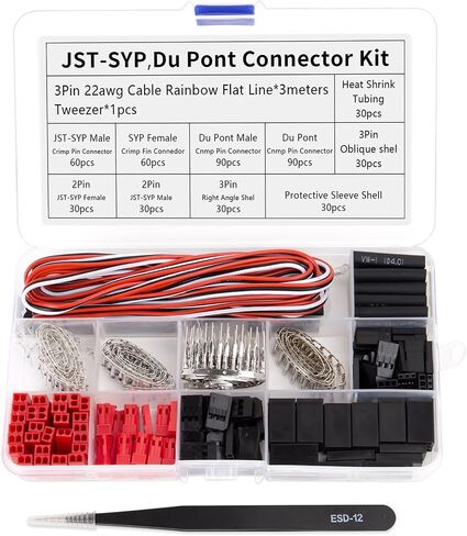 JST Servo Connector Kit, 70 Sets Male and Female Plug Crimp Cable Assemblies, Compatible with JST SYP Futaba, Suitable for DIY Remote Control Cars, Aeromodels. in Saudi Arabia