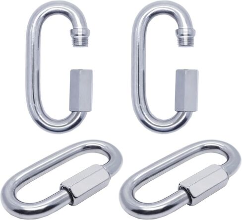 304 Stainless Steel Quick Links Locking Carabiner Quick Chain Repair Links M8 3 inch Pack of 4 in Saudi Arabia
