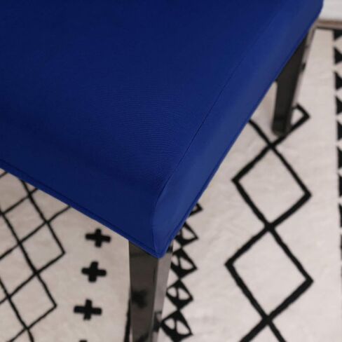 4 عبوات من أغطية كراسي الطعام، أغطية كراسي واقية قابلة للإزالة وقابلة للغسل من ألياف لدنة قابلة للتمدد لغرفة الطعام والمطبخ والفندق (وردي) in Kuwait