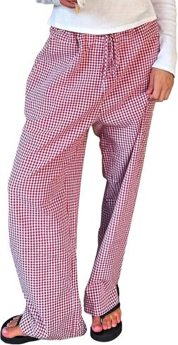 المرأة منقوشة السراويل واسعة الساق عالية الخصر الرباط السراويل عارضة صالة السراويل فضفاضة Sweatpants قيعان in Saudi Arabia