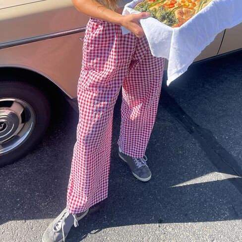 المرأة منقوشة السراويل واسعة الساق عالية الخصر الرباط السراويل عارضة صالة السراويل فضفاضة Sweatpants قيعان in Saudi Arabia