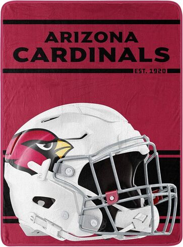 Northwest NFL Arizona Cardinals 46x60 Micro Raschel Run Design Rolled Blanket, Team Colors, One Size (1NFL059050080RET) in Saudi Arabia