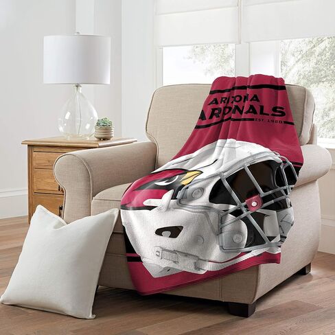 Northwest NFL Arizona Cardinals 46x60 Micro Raschel Run Design Rolled Blanket, Team Colors, One Size (1NFL059050080RET) in Saudi Arabia