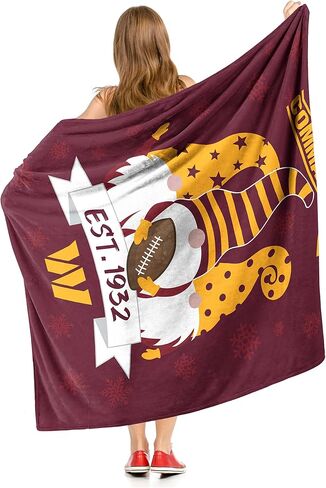 Northwest NFL Washington Commanders Gnomie Love Silk Touch Throw Blanket, Team Colors, 50" x 60" in Saudi Arabia