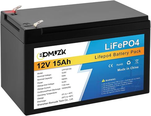 12V 15Ah LiFePO4 Battery, Rechargeable Deep Cycle Lithium Batteries Replace UB12120, EXP1212, 6FM12, LHR12-12, GPS12-12, ML15-12 NT12-15,F2 in Saudi Arabia