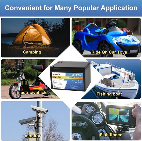 12V 15Ah LiFePO4 Battery, Rechargeable Deep Cycle Lithium Batteries Replace UB12120, EXP1212, 6FM12, LHR12-12, GPS12-12, ML15-12 NT12-15,F2 in Saudi Arabia