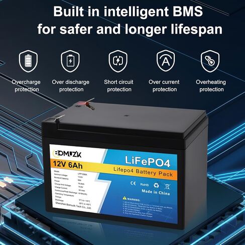 12V 15Ah LiFePO4 Battery, Rechargeable Deep Cycle Lithium Batteries Replace UB12120, EXP1212, 6FM12, LHR12-12, GPS12-12, ML15-12 NT12-15,F2 in Saudi Arabia