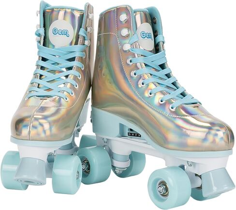 أحذية تزلج رباعية العجلات من GEM - أزرق مجسم، مقاس 7-10 in Kuwait