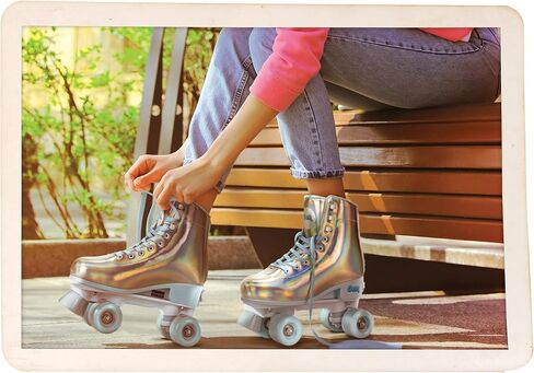 أحذية تزلج رباعية العجلات من GEM - أزرق مجسم، مقاس 7-10 in Kuwait