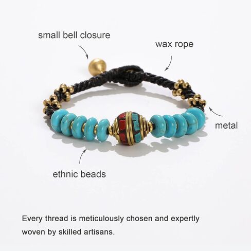 Handmade Boho Bohemian Bracelets for Women and Men Stackable Braided Woven Bracelet in Saudi Arabia