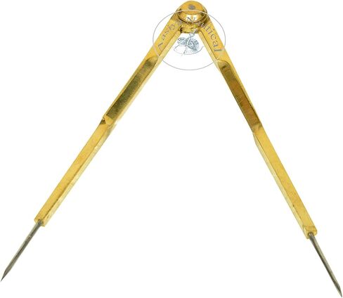 مجموعة فواصل متناسبة من النحاس الصلب مكونة من 5 فواصل نحاسية كاملة مع صندوق خشبي تنفيذي، مجموعة بوصلة فواصل ملاحية نحاسية مقاس 8 بوصة للأغراض البحرية والبحرية والهندسة والصياغة in Kuwait