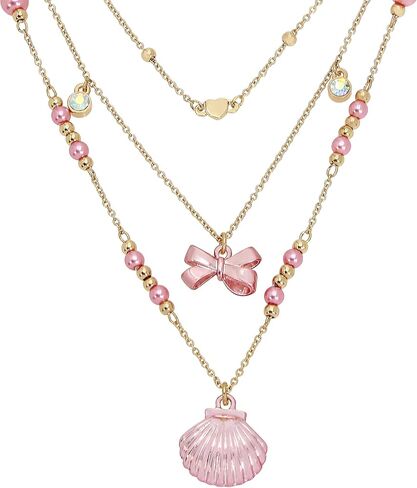 Betsey Johnson Womens Shell Layered Necklace in Saudi Arabia