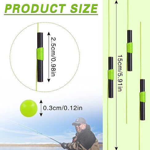 Wood Slip Bobbers Fishing Rubber Bobber Beads Stopper Bobber Stops and Beads Fishing Floats and Bobbers Kit in Saudi Arabia