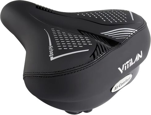 VITILAN Comfortable Bike Seat, Bicycle Seat for Men & Women with Dual Shock Absorbing Ball, Waterproof Bicycle Saddle Universal Replacement Fit for Cycling Bikes in Saudi Arabia