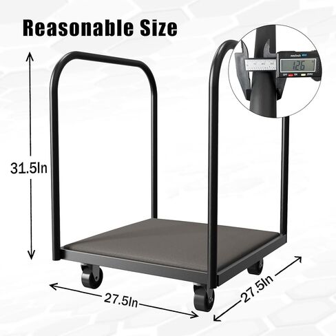 عربة منصة ناعمة، عربة طاولة مسطحة ناعمة قابلة للطي بعمودين مع عجلة دوارة 4 بوصة سعة تخزين طاولة قابلة للطي 8 قطع شاحنة منصة ناعمة مع حزام هدية مكون من قطعتين و4 قطع حصيرة EVA لتحريك الخشب الرقائقي، صندوق... in Kuwait