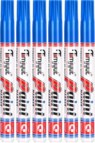 6 Count Silver Paint Pens,Permanent Paint Pens,Never Fade Medium Tip Oil Based Paint Markers Pens,Waterproof And Quick Dry Markers for Metal,Stone,Plastic,Wood,Fabric,Canvas,Mugs,Glass in Saudi Arabia