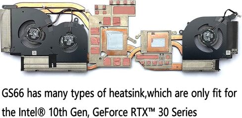 مروحة تبريد وحدة المعالجة المركزية + وحدة معالجة الرسومات مع بديل مبدد الحرارة لـ MSI GS66 Stealth (Intel 10th Gen، GeForce RTX 30 Series) 10UG 10UH 10UE MS-16V3 E322500770A87Y1L (ليس لسلسلة RTX 20 وIntel 11th Gen، 12th Gen) in Saudi Arabia