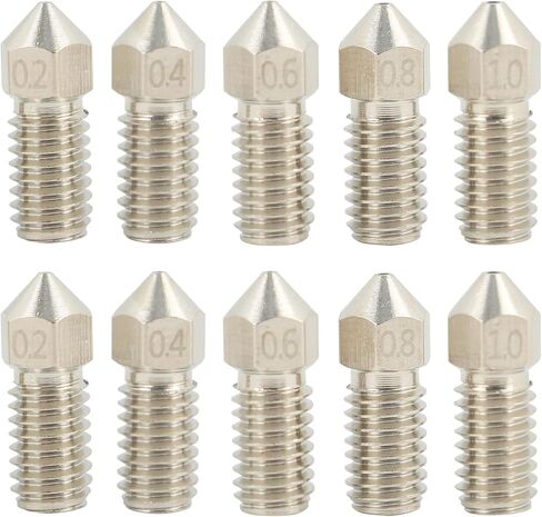 ترقية فوهة الطابعة ثلاثية الأبعاد المطلية بـ PTFE لـ Ankermaker M5 نصائح الطارد المضادة للالتصاق 0.2 0.4 0.6 0.8 1.0 مم حزمة متنوعة (10 قطع) in Kuwait