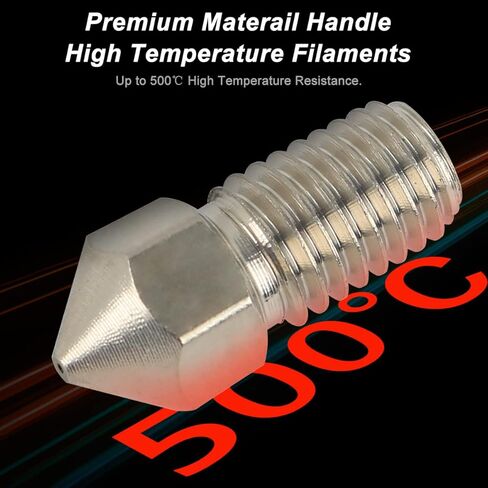ترقية فوهة الطابعة ثلاثية الأبعاد المطلية بـ PTFE لـ Ankermaker M5 نصائح الطارد المضادة للالتصاق 0.2 0.4 0.6 0.8 1.0 مم حزمة متنوعة (10 قطع) in Kuwait