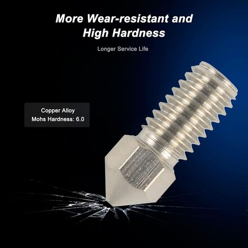 ترقية فوهة الطابعة ثلاثية الأبعاد المطلية بـ PTFE لـ Ankermaker M5 نصائح الطارد المضادة للالتصاق 0.2 0.4 0.6 0.8 1.0 مم حزمة متنوعة (10 قطع) in Kuwait