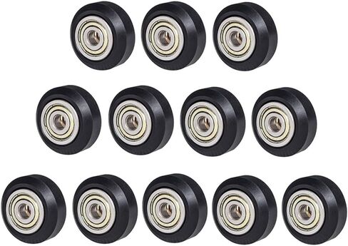 53 PCS 3D Printer Wheel Polycarbonate Pulley (13 PCS Polycarbonate Wheels, 10 PCS Hexagnal eccentric spacer 6mm, 20 PCS Round Column 6mm, 10pcs Screws for 3D Printer Roller Replacement in Saudi Arabia