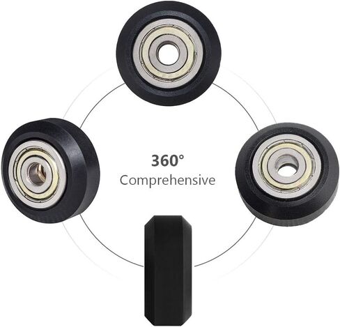 53 PCS 3D Printer Wheel Polycarbonate Pulley (13 PCS Polycarbonate Wheels, 10 PCS Hexagnal eccentric spacer 6mm, 20 PCS Round Column 6mm, 10pcs Screws for 3D Printer Roller Replacement in Saudi Arabia