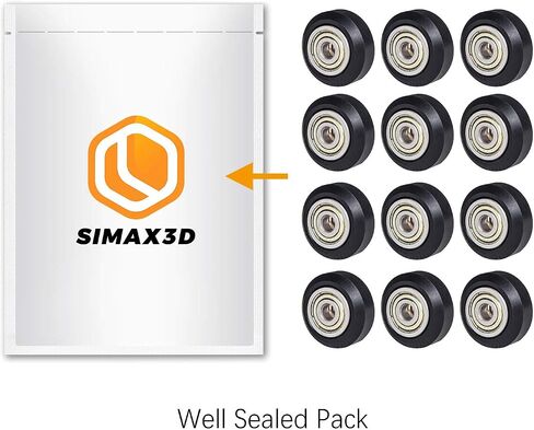 53 PCS 3D Printer Wheel Polycarbonate Pulley (13 PCS Polycarbonate Wheels, 10 PCS Hexagnal eccentric spacer 6mm, 20 PCS Round Column 6mm, 10pcs Screws for 3D Printer Roller Replacement in Saudi Arabia