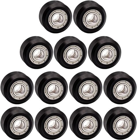 53 PCS 3D Printer Wheel Polycarbonate Pulley (13 PCS Polycarbonate Wheels, 10 PCS Hexagnal eccentric spacer 6mm, 20 PCS Round Column 6mm, 10pcs Screws for 3D Printer Roller Replacement in Saudi Arabia
