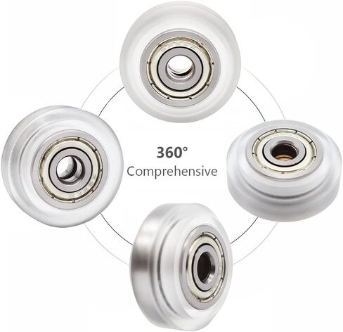 53 PCS 3D Printer Wheel Polycarbonate Pulley (13 PCS Polycarbonate Wheels, 10 PCS Hexagnal eccentric spacer 6mm, 20 PCS Round Column 6mm, 10pcs Screws for 3D Printer Roller Replacement in Saudi Arabia