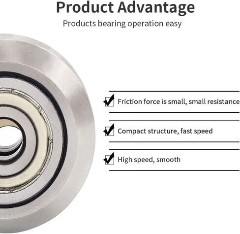 53 PCS 3D Printer Wheel Polycarbonate Pulley (13 PCS Polycarbonate Wheels, 10 PCS Hexagnal eccentric spacer 6mm, 20 PCS Round Column 6mm, 10pcs Screws for 3D Printer Roller Replacement in Kuwait