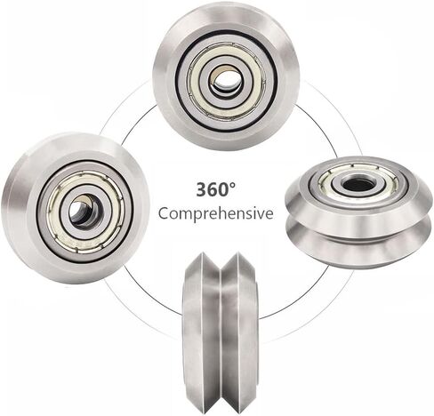 53 PCS 3D Printer Wheel Polycarbonate Pulley (13 PCS Polycarbonate Wheels, 10 PCS Hexagnal eccentric spacer 6mm, 20 PCS Round Column 6mm, 10pcs Screws for 3D Printer Roller Replacement in Kuwait