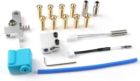 مجموعة الطارد - فوهة طابعة ثلاثية الأبعاد من السيليكون مجموعة أنبوب تسخين الحلق - مقبض الثرمستور DIY للمدفعية الجانبية X1 in Kuwait